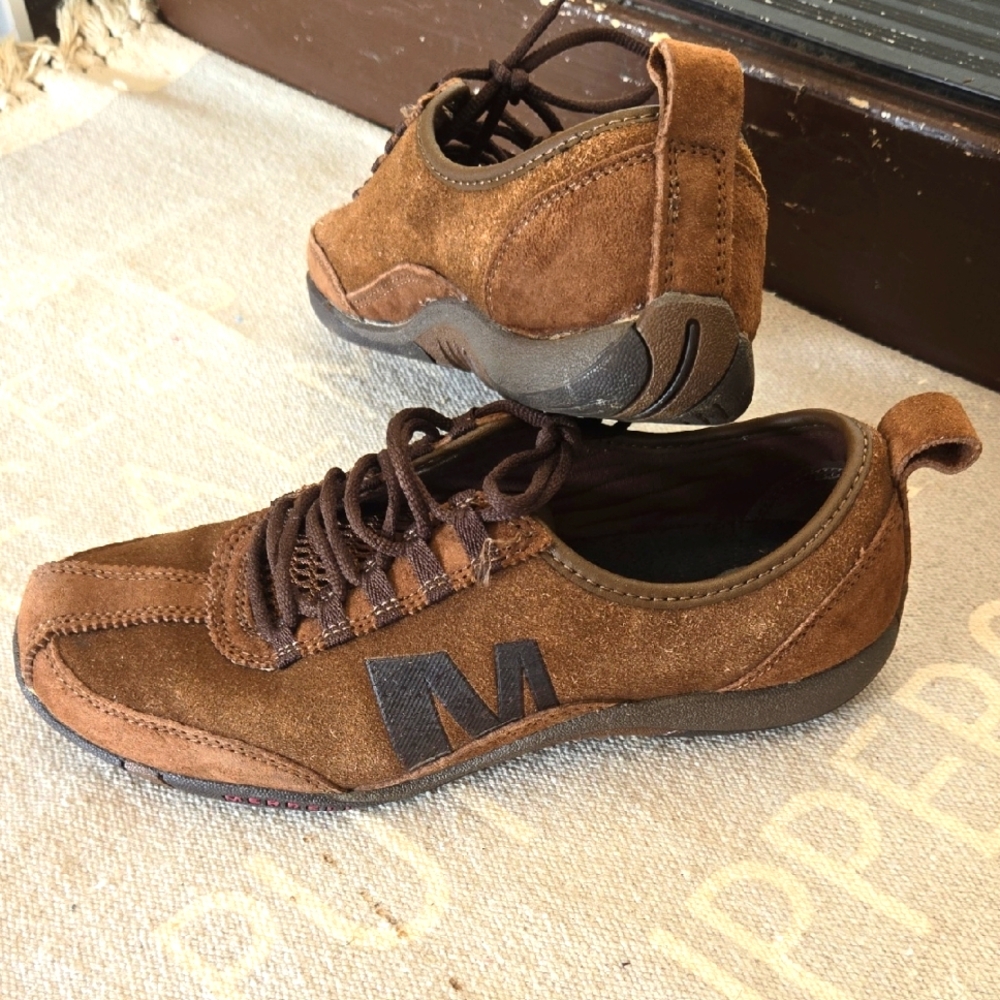Merrell Brown Sneakers Casual Suede Design
